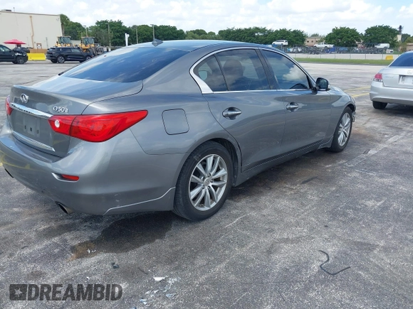 2015 Infiniti Q50 with VIN JN1BV7AP3FM347115, listed as a IAAI auction lot 42787619 with 213,995 mi miles and . Bid and sale history available at DreamBid. Image 4.