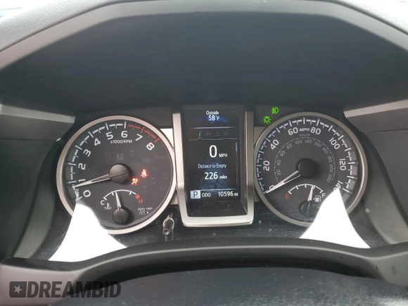 2023 Toyota Tacoma SR with VIN 3TMCZ5AN2PM642205, listed as a Copart auction lot 61045955 with 10,596 mi miles and Salvage title. Bid and sale history available at DreamBid. Image 9.