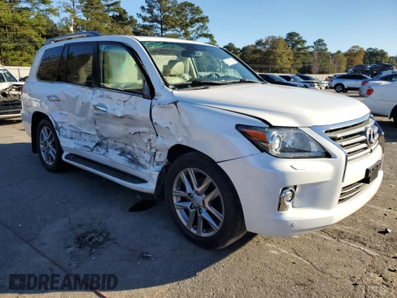 2015 Lexus LX 570 with VIN JTJHY7AX5F4167372, listed as a Copart auction lot 84712974 with Not Provided miles and Salvage Title. Bid and sale history available at DreamBid. Image 4.