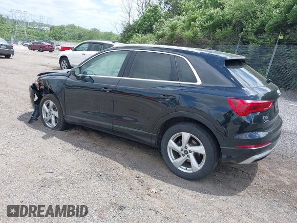 2022 Audi Q3 Premium with VIN WA1AUCF37N1031270, listed as a IAAI auction lot 42297083 with 36,620 mi miles and . Bid and sale history available at DreamBid. Image 3.