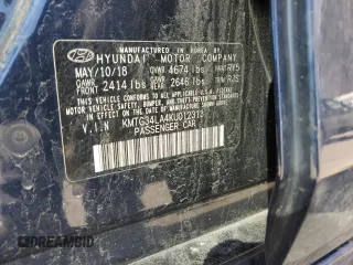 2019 Genesis G70 Advanced with VIN KMTG34LA4KU012313, listed as a Copart auction lot 47349625 with 158,507 mi miles and Salvage title. Bid and sale history available at DreamBid. Image 12.