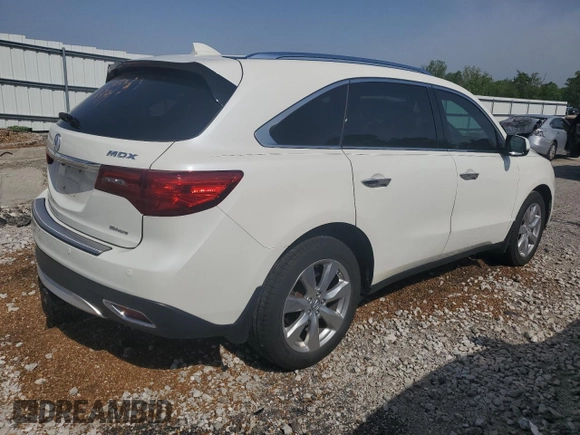 2016 Acura MDX Advance z VIN 5FRYD4H9XGB051324, wystawiony jako Copart lot #57106505 z przebiegiem 111 202 mil mil oraz Szkoda całkowita • Salvage title. Historia ofert i sprzedaży dostępna na DreamBid. Obrazek 3.