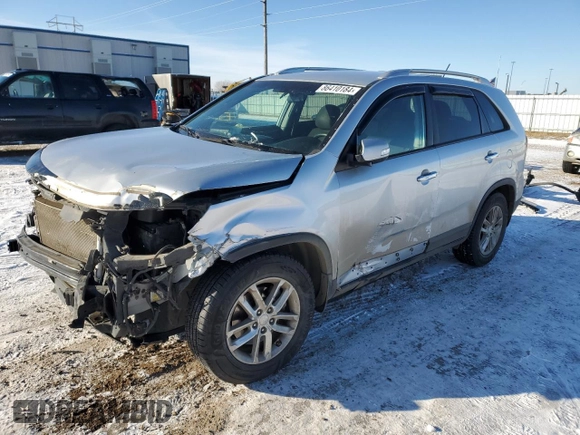 2014 Kia Sorento LX with VIN 5XYKTDA7XEG541478, listed as a Copart auction lot 86410184 with 122,986 mi miles and Salvage Title. Bid and sale history available at carsss.com. Image 1.