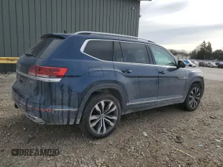 2021 Volkswagen Atlas SEL Premium R-Line with VIN 1V2FR2CA1MC537446, listed as a Copart auction lot 42695215 with 53,537 mi miles and Non repairable. Bid and sale history available at DreamBid. Image 3.