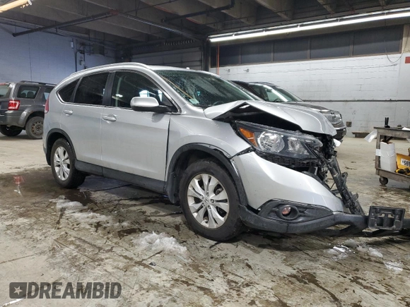 2014 Honda CR-V EX-L with VIN 5J6RM4H72EL055554, listed as a Copart auction lot 49956535 with 46,909 mi miles and Salvage Title. Bid and sale history available at carsss.com. Image 4.