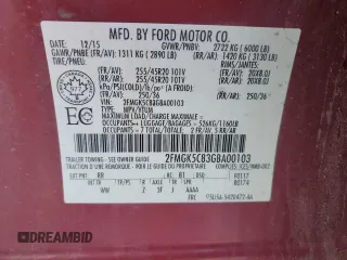 2016 Ford Flex SEL z VIN 2FMGK5C83GBA00103, wystawiony jako Copart lot #87839505 z przebiegiem 128 708 mil mil oraz Czysty tytuł • Clean title. Historia ofert i sprzedaży dostępna na DreamBid. Obrazek 13.