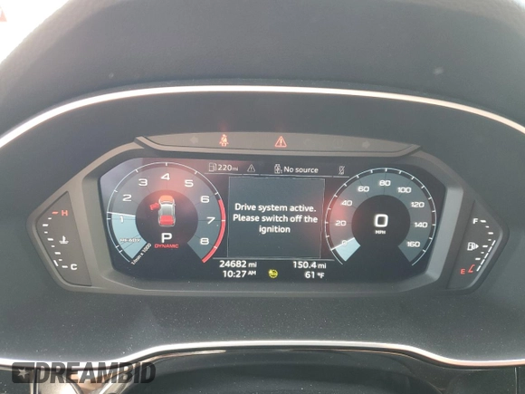 2022 Audi Q3 Premium with VIN WA1AUCF32N1001495, listed as a Copart auction lot 83381104 with 24,682 mi miles and Salvage Title. Bid and sale history available at carsss.com. Image 9.