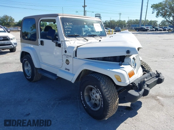 2001 Jeep Wrangler Sahara with VIN 1J4FA59S51P332107, listed as a IAAI auction lot 40954726 with 150,671 mi miles. Bid and sale history available at carsss.com. Image 1.