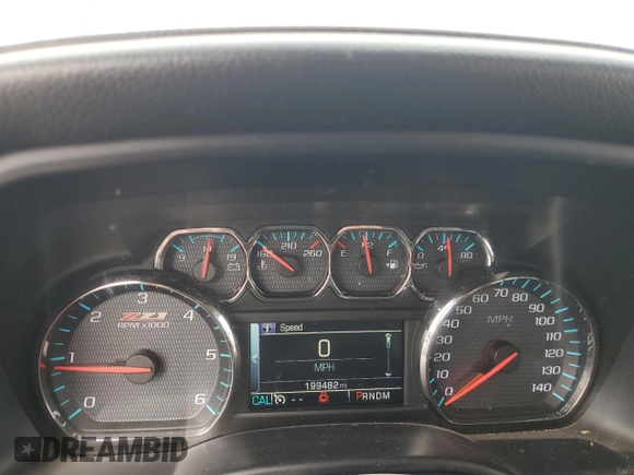 2015 Chevrolet Silverado 1500 LTZ with VIN 3GCUKSEC0FG518950, listed as a Copart auction lot 50194585 with 199,482 mi miles and Salvage Title. Bid and sale history available at carsss.com. Image 9.