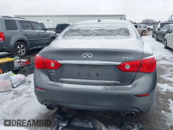 2015 Infiniti Q50 Premium with VIN JN1BV7AR0FM396192, listed as a IAAI auction lot 41564677 with 210,460 mi miles and . Bid and sale history available at DreamBid. Image 17.