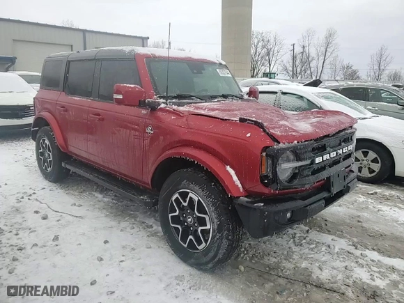 2023 Ford Bronco with VIN 1FMDE5BH3PLB67461, listed as a Copart auction lot 86357644 with 6,613 mi miles and Salvage Title. Bid and sale history available at carsss.com. Image 14.