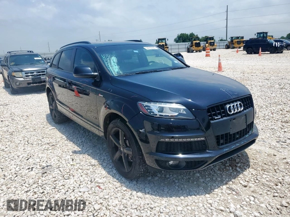 2015 Audi Q7 S line Prestige with VIN WA1DGAFE1FD032439, listed as a Copart auction lot 59705535 with 78,438 mi miles and Salvage title. Bid and sale history available at DreamBid. Image 4.