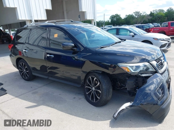 2018 Nissan Pathfinder SV with VIN 5N1DR2MN2JC625407, listed as a IAAI auction lot 41991795 with 58,253 mi miles. Bid and sale history available at carsss.com. Image 1.