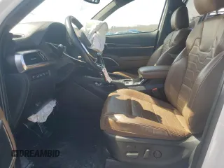 2021 Kia Telluride SX with VIN 5XYP5DHC7MG142335, listed as a Copart auction lot 52607875 with 75,420 mi miles and Salvage Title. Bid and sale history available at carsss.com. Image 7.