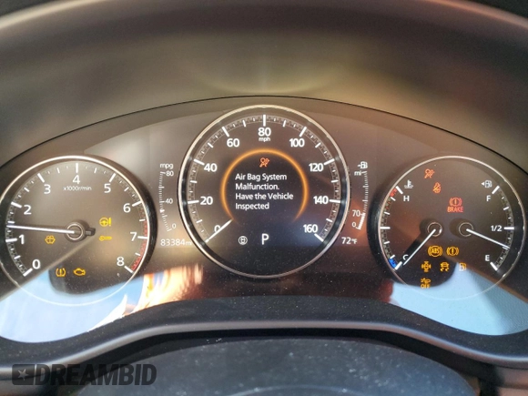 2019 Mazda 3 w/Select with VIN JM1BPACL8K1111585, listed as a Copart auction lot 83870024 with 83,384 mi miles and Salvage Title. Bid and sale history available at carsss.com. Image 9.