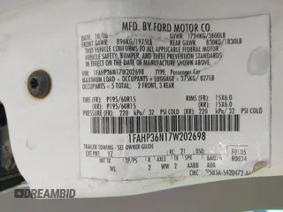 2007 Ford Focus SE с VIN 1FAHP36N17W202698, выставлен на аукционе IAAI как лот 41731148 с пробегом 185 171 миль миль и . История ставок и продаж доступна на DreamBid. Изображение 9.