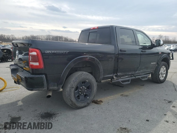 2019 Ram 2500 Laramie with VIN 3C6UR5FJ0KG713491, listed as a Copart auction lot 47077735 with 52,051 mi miles and Salvage Title. Bid and sale history available at carsss.com. Image 3.