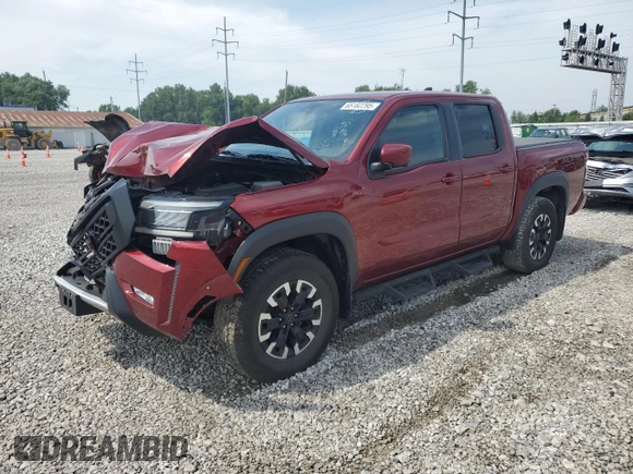 2022 Nissan Frontier Pro-4X with VIN 1N6ED1EK1NN601886, listed as a Copart auction lot 65182295 with 51,879 mi miles and Salvage title. Bid and sale history available at DreamBid. Image 1.