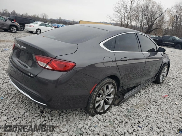 2015 Chrysler 200 Limited with VIN 1C3CCCAB2FN561046, listed as a Copart auction lot 78929404 with Not Provided miles and Salvage Title. Bid and sale history available at DreamBid. Image 3.