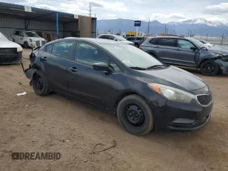 2015 Kia Forte LX with VIN KNAFK4A68F5429300, listed as a Copart auction lot 52424455 with 161,496 mi miles and Salvage Title. Bid and sale history available at carsss.com. Image 4.