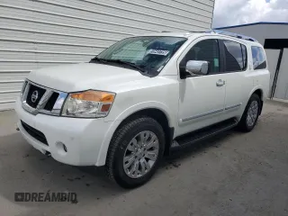 2015 Nissan Armada Platinum z VIN 5N1AA0ND5FN620878, wystawiony jako Copart lot #51643735 z przebiegiem 72 107 mil mil oraz Czysty tytuł • Clean title. Historia ofert i sprzedaży dostępna na DreamBid. Obrazek 1.