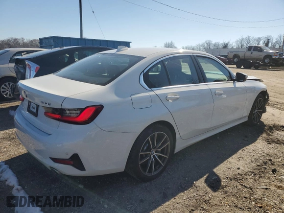 2020 BMW 3 Series 330i xDrive with VIN 3MW5R7J01L8B10114, listed as a Copart auction lot 44727255 with 61,671 mi miles and Non Repairable. Bid and sale history available at carsss.com. Image 3.