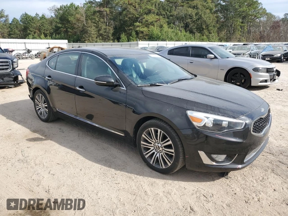 2014 Kia Cadenza Premium with VIN KNALN4D76E5133155, listed as a Copart auction lot 80719984 with 89,302 mi miles and Salvage Title. Bid and sale history available at carsss.com. Image 4.