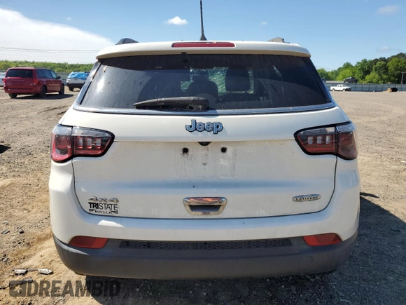 2017 Jeep Compass Latitude with VIN 3C4NJDBB1HT646414, listed as a Copart auction lot 53825075 with 81,593 mi miles and Salvage Title. Bid and sale history available at carsss.com. Image 6.