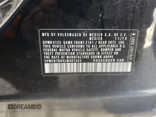2020 Volkswagen Jetta S with VIN 3VWCB7BU5LM007444, listed as a Copart auction lot 79446324 with 89,902 mi miles and Salvage title. Bid and sale history available at DreamBid. Image 12.