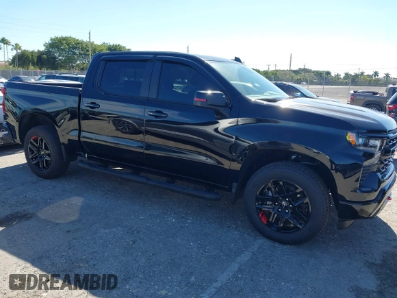 2024 Chevrolet Silverado 1500 RST with VIN 1GCUDEEL5RZ292632, listed as a IAAI auction lot 41307254 with 5,114 mi miles. Bid and sale history available at carsss.com. Image 1.