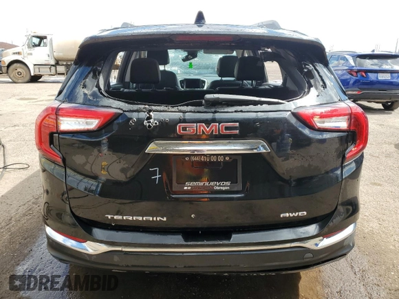 2023 GMC Terrain SLT with VIN 3GKALVEG0PL156927, listed as a Copart auction lot 46853985 with Not Provided miles and Non Repairable. Bid and sale history available at carsss.com. Image 6.