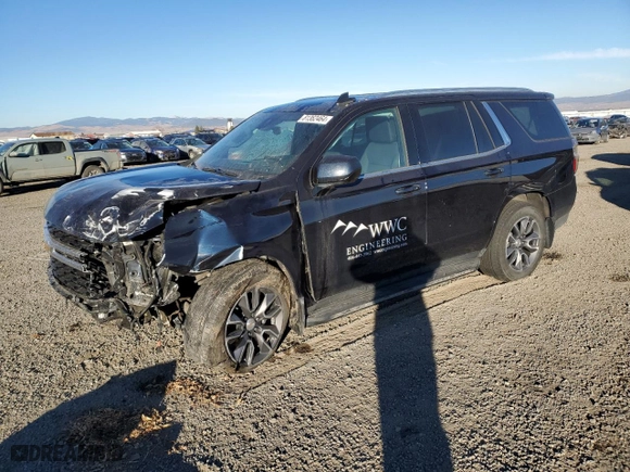 2023 Chevrolet Tahoe LS with VIN 1GNSKMKD0PR159995, listed as a Copart auction lot 81362464 with 0 mi miles and Salvage Title. Bid and sale history available at carsss.com. Image 1.