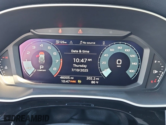 2023 Audi Q3 S line Premium with VIN WA1DECF3XP1106668, listed as a IAAI auction lot 42845143 with 46,005 mi miles and . Bid and sale history available at DreamBid. Image 22.