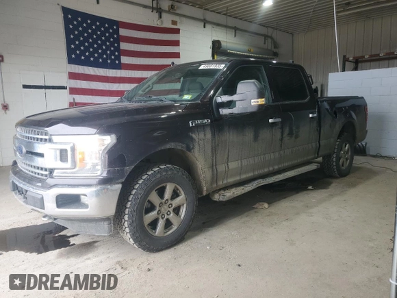 2018 Ford F-150 XL with VIN 1FTFW1EG7JFA10270, listed as a Copart auction lot 49081935 with 155,763 mi miles and Salvage Title. Bid and sale history available at carsss.com. Image 1.