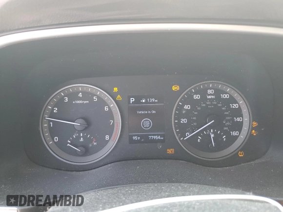 2020 Hyundai Tucson Sport with VIN KM8J3CAL2LU273598, listed as a Copart auction lot 59100775 with 77,954 mi miles and Salvage title. Bid and sale history available at DreamBid. Image 9.