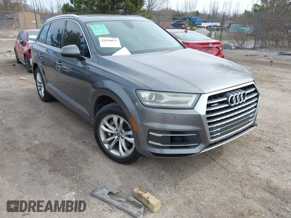 2017 Audi Q7 Premium Plus with VIN WA1LAAF76HD042448, listed as a IAAI auction lot 42030033 with 97,540 mi miles. Bid and sale history available at carsss.com. Image 1.