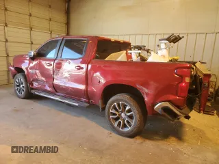 2021 Chevrolet Silverado 1500 LT with VIN 3GCUYDEDXMG144556, listed as a Copart auction lot 49736605 with 34,418 mi miles and Salvage Title. Bid and sale history available at DreamBid. Image 2.
