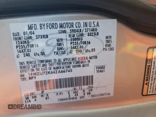 2004 Ford Explorer XLS z VIN 1FMZU72K44ZA66745, wystawiony jako Copart lot #55934795 z przebiegiem Nie podano mil oraz Szkoda całkowita • Salvage title. Historia ofert i sprzedaży dostępna na DreamBid. Obrazek 12.