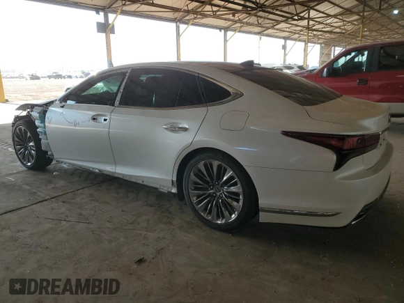 2021 Lexus LS 500 with VIN JTHD51FF7M5013985, listed as a Copart auction lot 65029914 with 17,464 mi miles and Salvage title. Bid and sale history available at DreamBid. Image 2.