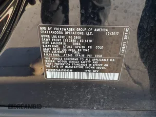 2018 Volkswagen Atlas SE with VIN 1V2DR2CA8JC536295, listed as a IAAI auction lot 41275322 with 166,684 mi miles and . Bid and sale history available at DreamBid. Image 9.
