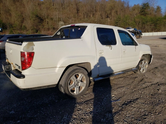 2011 Honda Ridgeline RTL with VIN 5FPYK1F52BB010305, listed as a Copart auction lot 49371755 with 287,168 mi miles and Salvage Title. Bid and sale history available at carsss.com. Image 3.