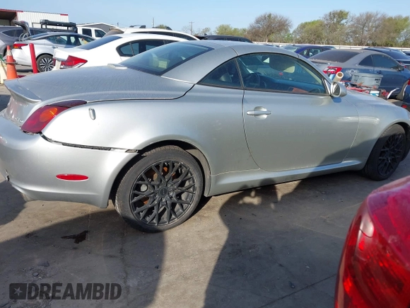 2005 Lexus SC 430 z VIN JTHFN48Y150070349, wystawiony jako IAAI lot #41801480 z przebiegiem 295 113 mil mil oraz . Historia ofert i sprzedaży dostępna na DreamBid. Obrazek 4.