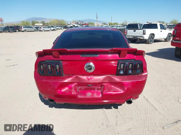 2006 Ford Mustang GT Deluxe with VIN 1ZVHT82H765174507, listed as a IAAI auction lot 42100280 with 107,393 mi miles. Bid and sale history available at carsss.com. Image 16.
