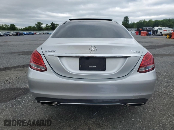 2017 Mercedes-Benz C 300 с VIN WDDWF4KB3HR306976, выставлен на аукционе Copart как лот 57585515 с пробегом 33 222 миль миль и Списание • Salvage title. История ставок и продаж доступна на DreamBid. Изображение 6.