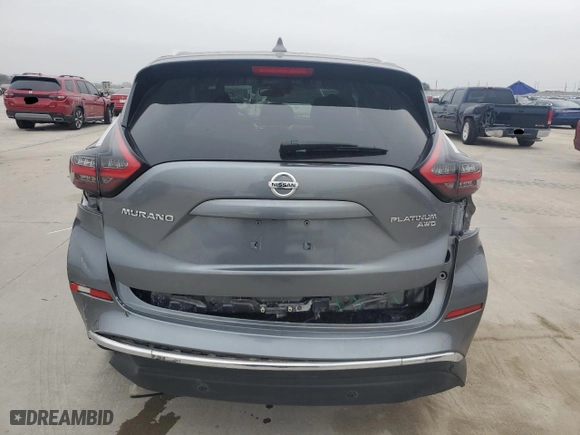 2020 Nissan Murano Platinum with VIN 5N1AZ2DS5LN165983, listed as a Copart auction lot 43729475 with 61,104 mi miles and Clean Title. Bid and sale history available at carsss.com. Image 6.