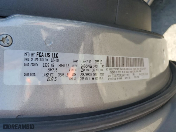 2020 Chrysler Pacifica Touring with VIN 2C4RC1FG7LR146477, listed as a Copart auction lot 48309615 with 112,563 mi miles and Salvage Title. Bid and sale history available at carsss.com. Image 13.