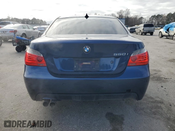 2008 BMW 5 Series 550i with VIN WBANW53538CT54207, listed as a Copart auction lot 85542194 with 153,319 mi miles and Salvage Title. Bid and sale history available at carsss.com. Image 6.