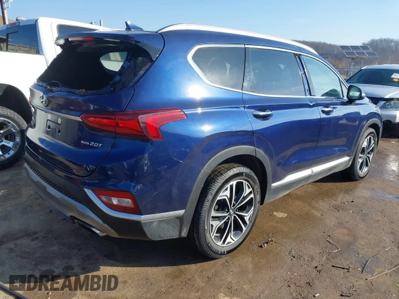 2019 Hyundai Santa Fe Ultimate with VIN 5NMS5CAA6KH117104, listed as a IAAI auction lot 41639157 with 75,507 mi miles and . Bid and sale history available at DreamBid. Image 4.
