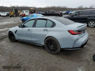 2023 BMW M3 Competition xDrive with VIN WBS43AY02PFP75791, listed as a Copart auction lot 46810125 with 0 mi miles and Salvage Title. Bid and sale history available at carsss.com. Image 2.