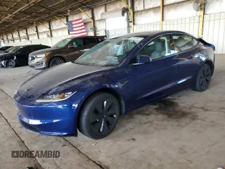 2025 Tesla Model 3 Long Range with VIN 5YJ3E1EA7SF880270, listed as a Copart auction lot 49733925 with 7,542 mi miles and Salvage Title. Bid and sale history available at DreamBid. Image 1.